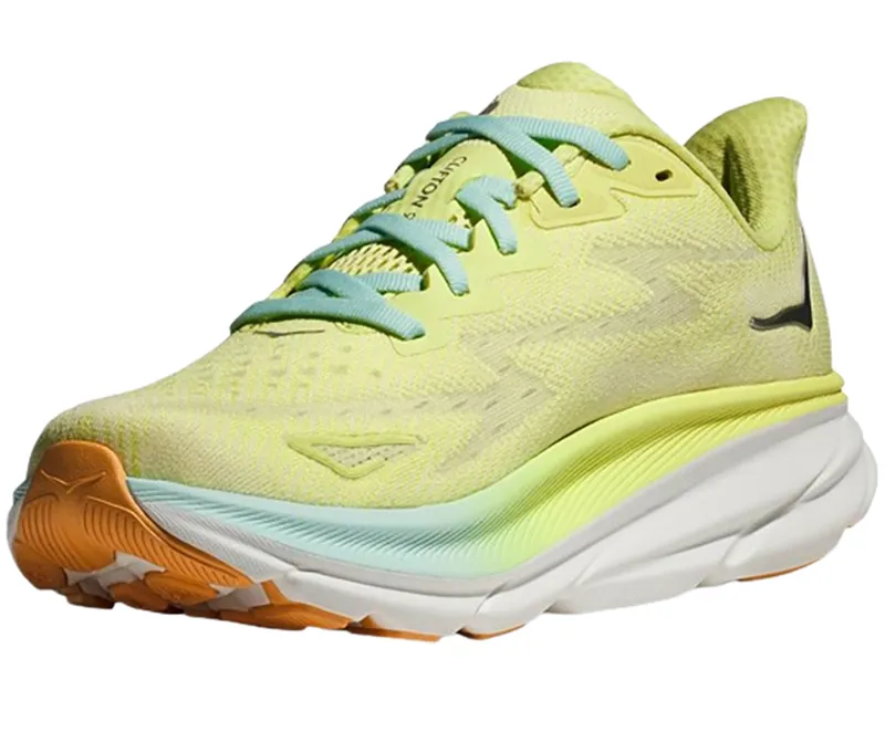 Hoka One One Women's Clifton 9 Running Shoes Wide Running Shoes Citrus Glow/Sunlit Ocean-3